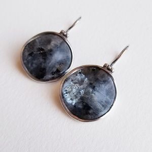 Silpada Felspar Gray Stone Sterling Earrings